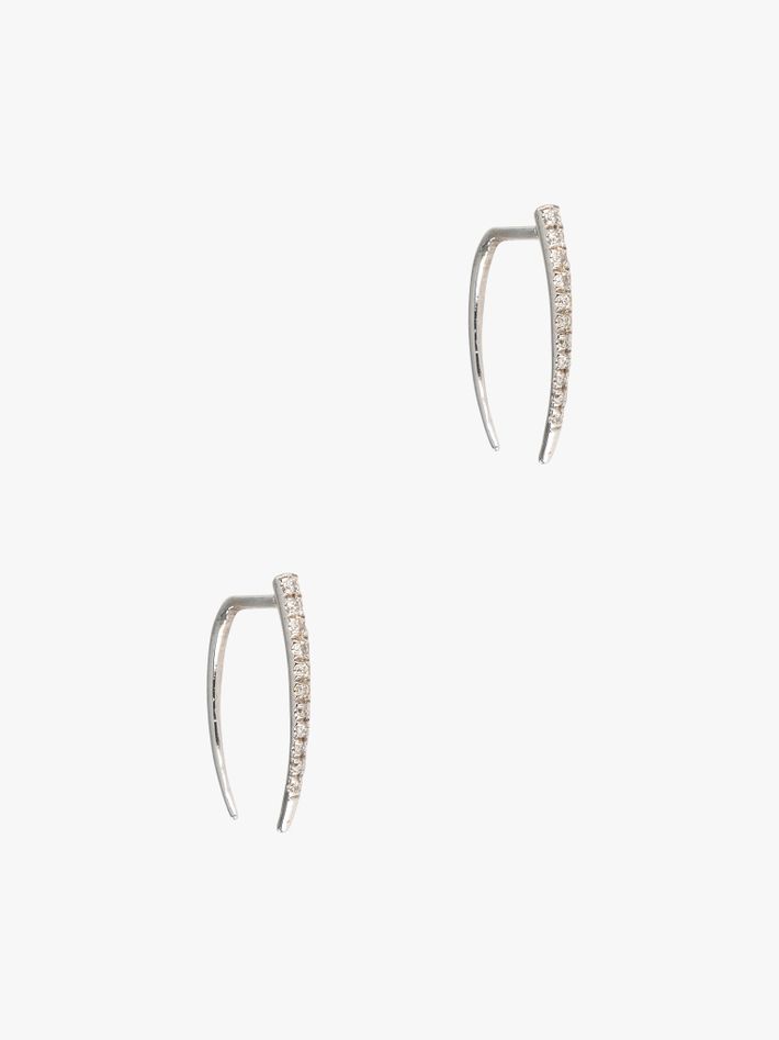 Classic infinite pavé diamond tusk earrings