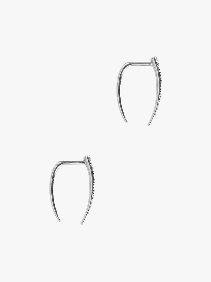 Classic infinite pavé diamond tusk earrings