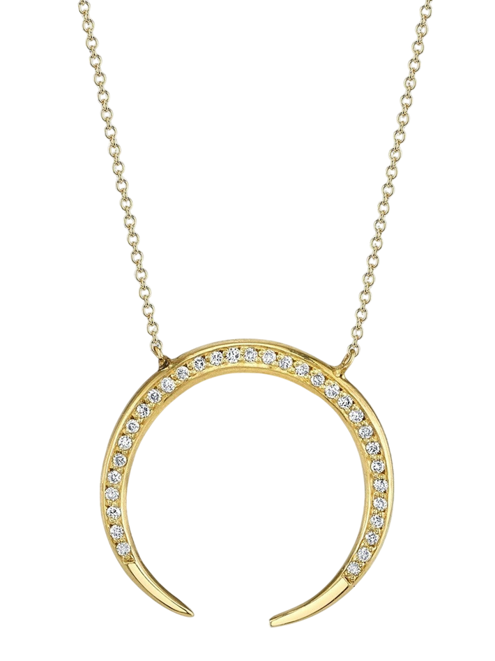 Eternal necklace with white pavé diamonds