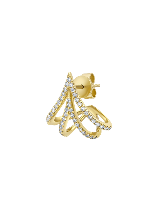 Apse Cage Earrings with White Pavé Diamonds photo