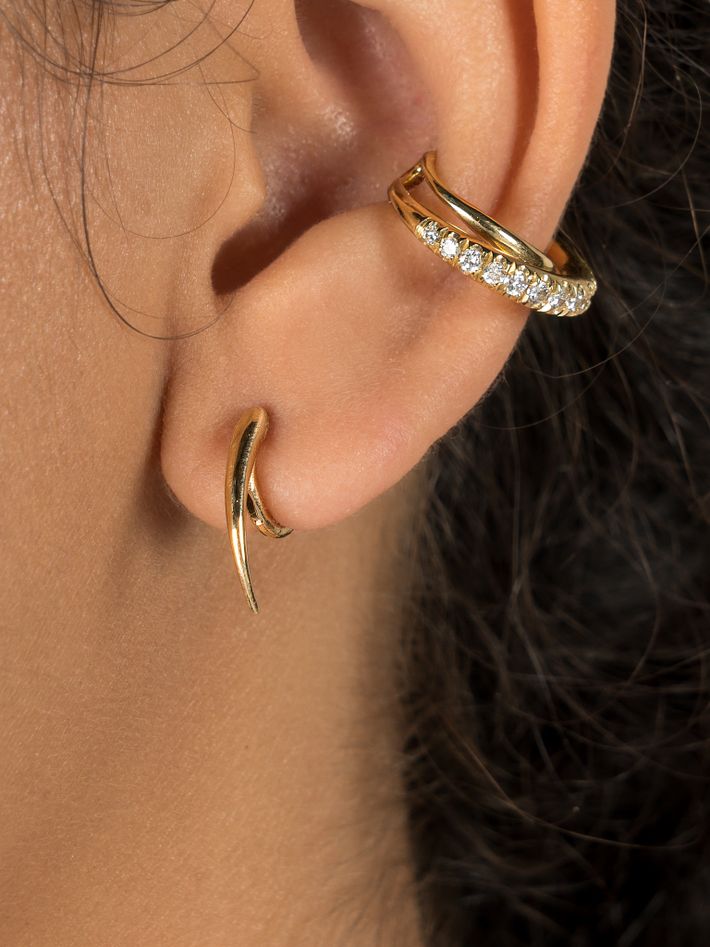 Great twisted ear cuff with french cut diamonds