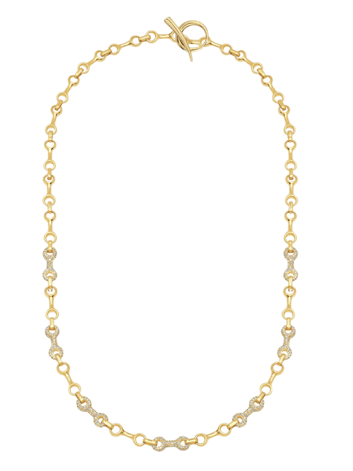 Alterno Chain Necklace with Pavé Links photo