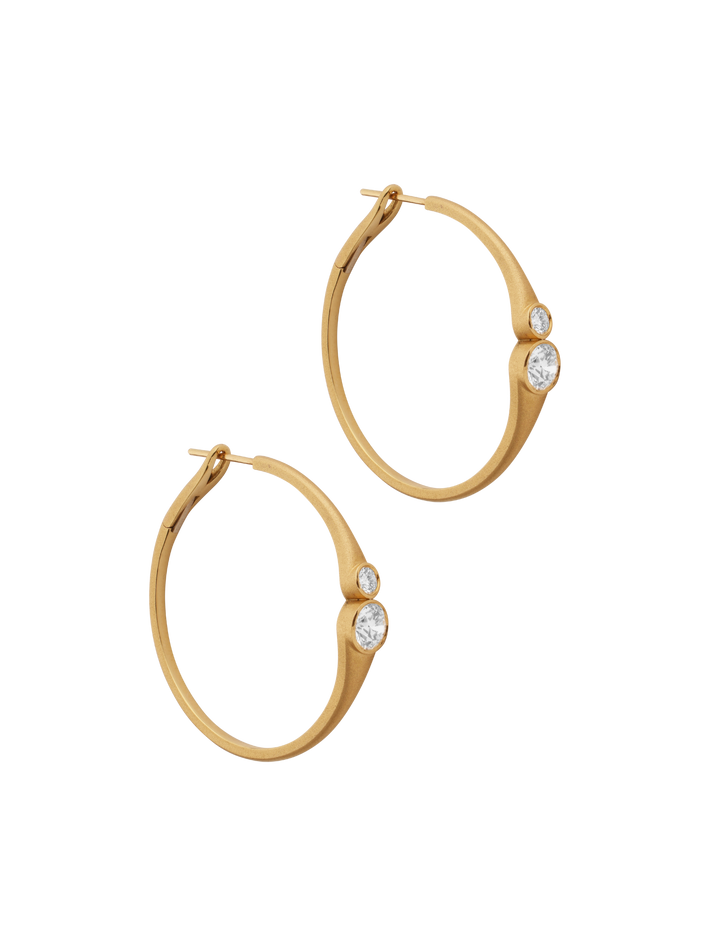 Galaxy hoops large earrings