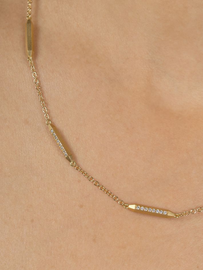 Hex bar chain necklace