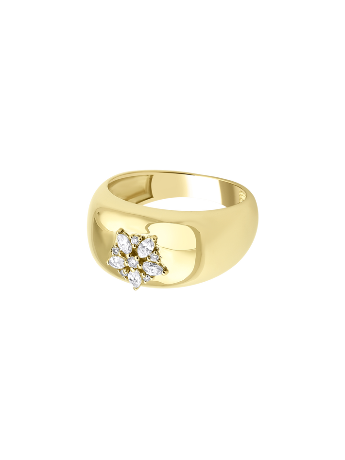 Fleur diamond ring