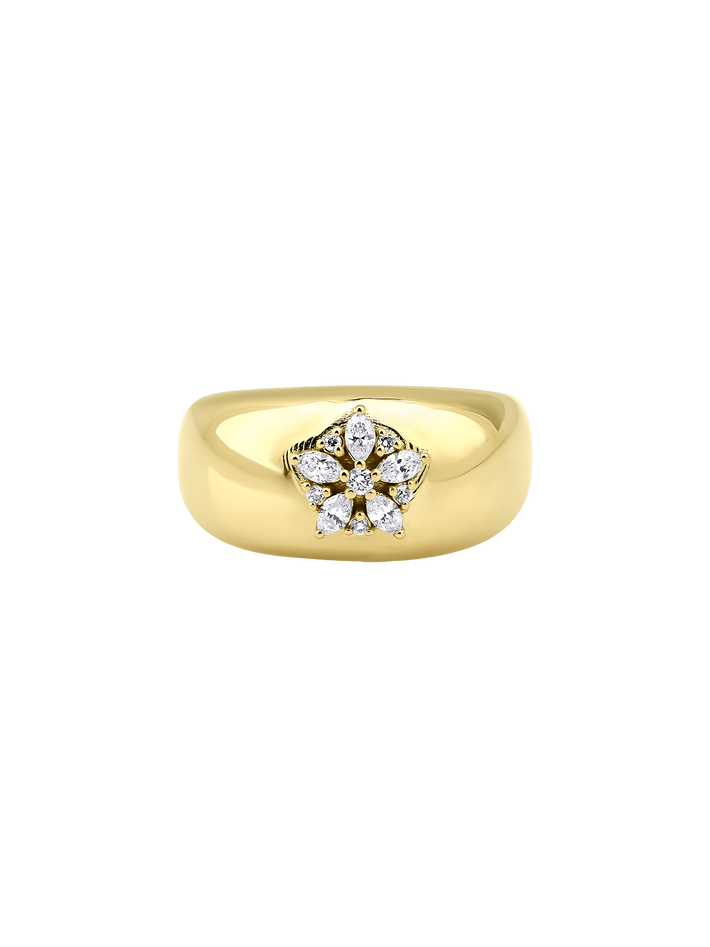 Fleur diamond ring