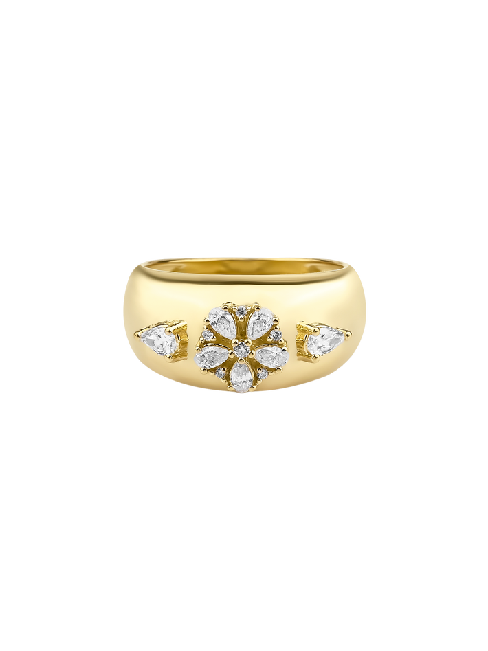 Fleur bloom diamond ring