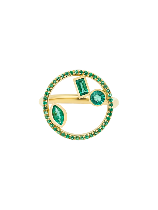 Project 2020 ring with emeralds photo