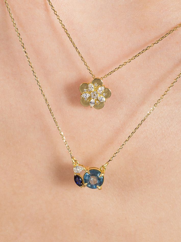 Fleur diamond bloom necklace