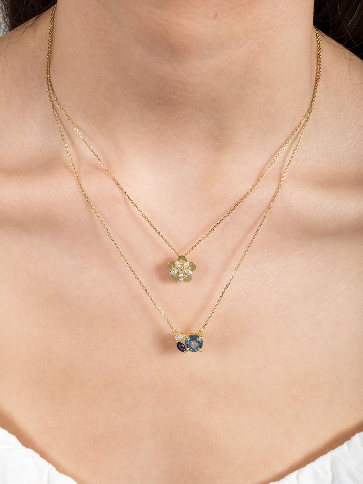 Fleur diamond bloom necklace