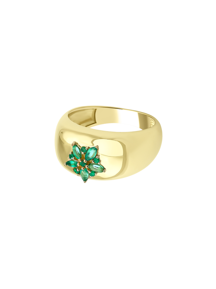 Fleur emerald ring