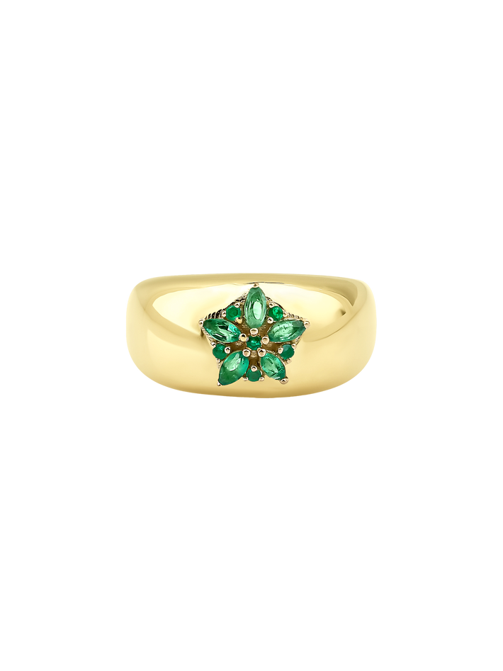Fleur emerald ring