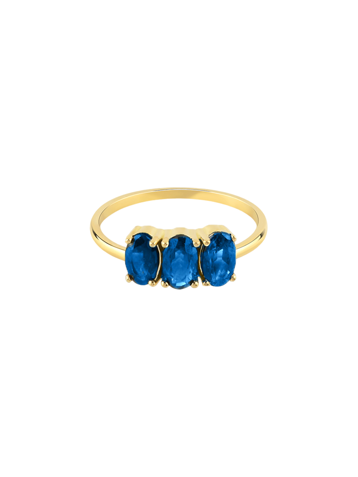 Dumom large trio ring sapphires