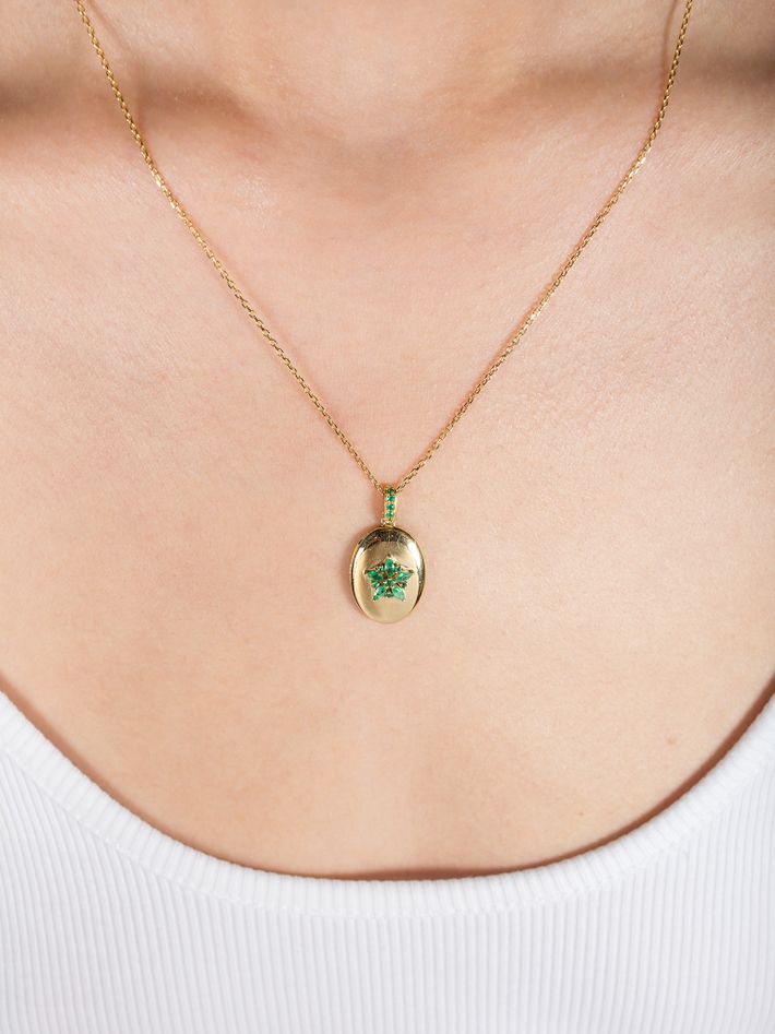 Fleur emerald necklace