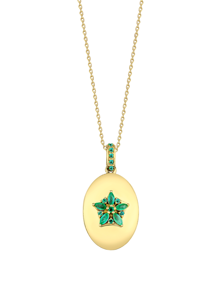 Fleur emerald necklace