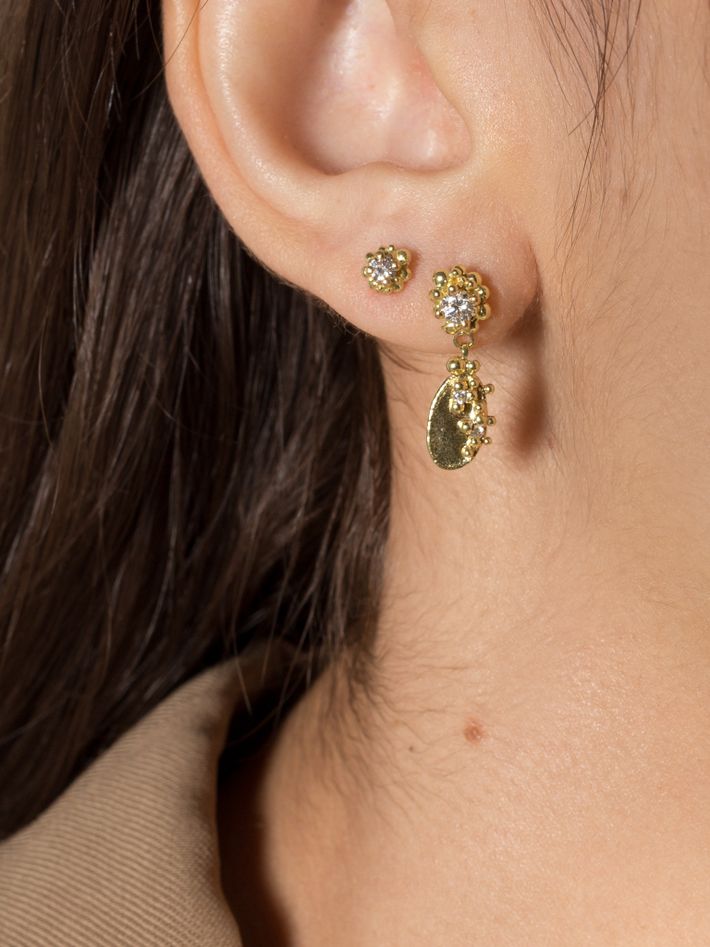 Medium cluster diamond earrings