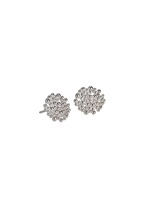 Medium silver berry earrings photo