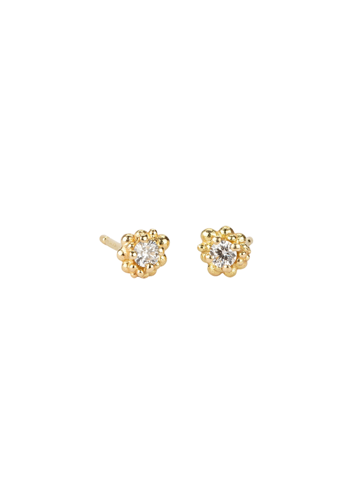 Small cluster diamond earrings
