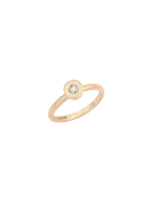 Yellow diamond and gold orbit ring photo