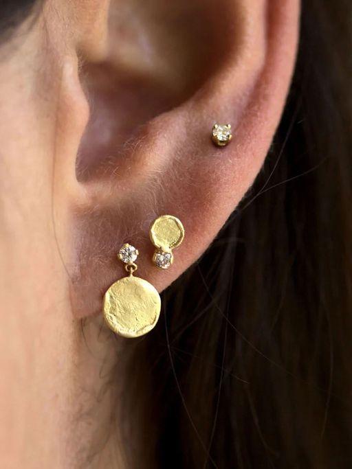 Esme diamond disc studs photo