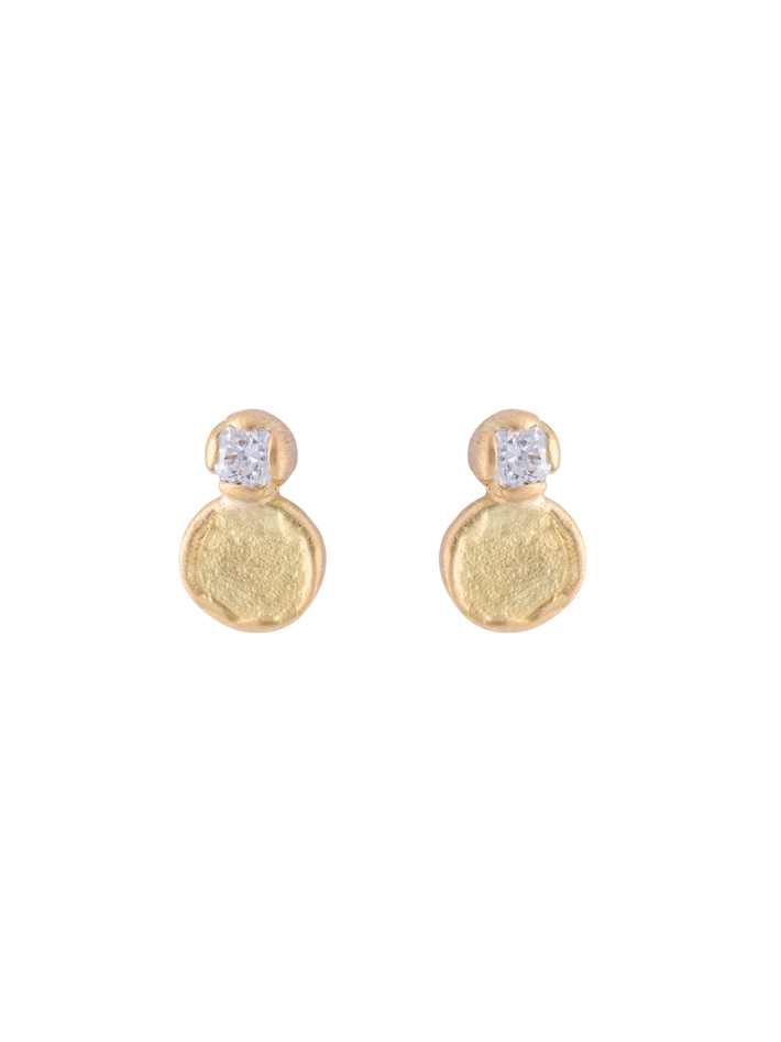 Esme diamond disc studs