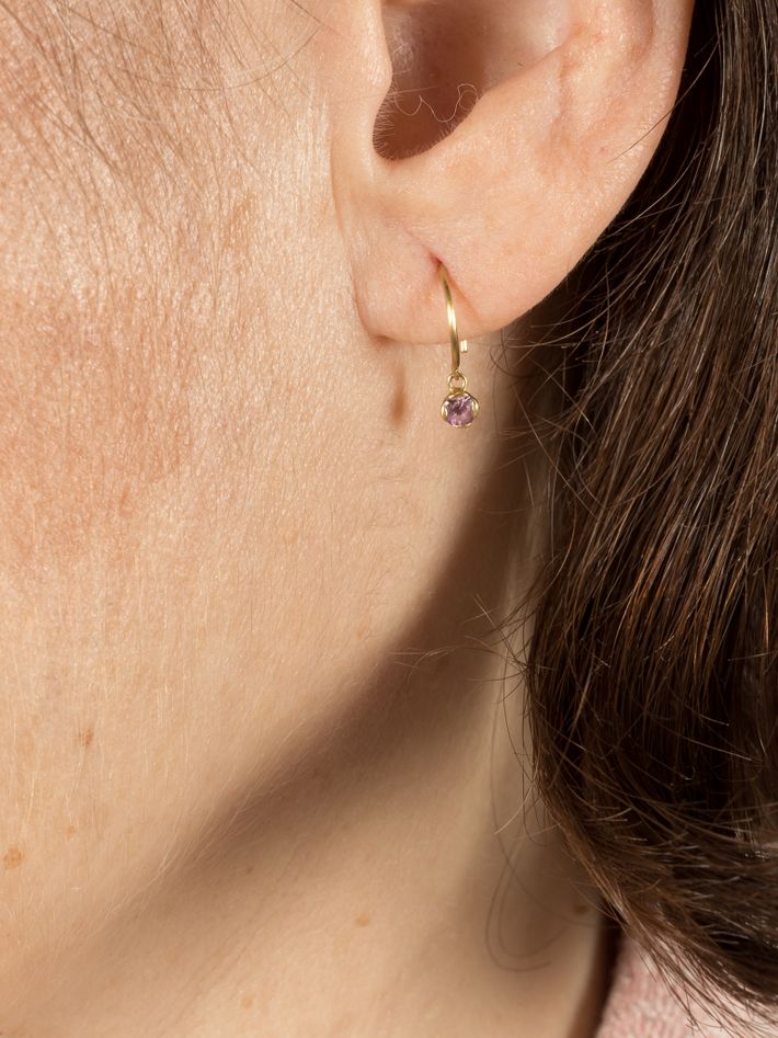 Peach sapphire parisa earrings