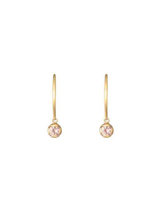 Peach sapphire parisa earrings photo