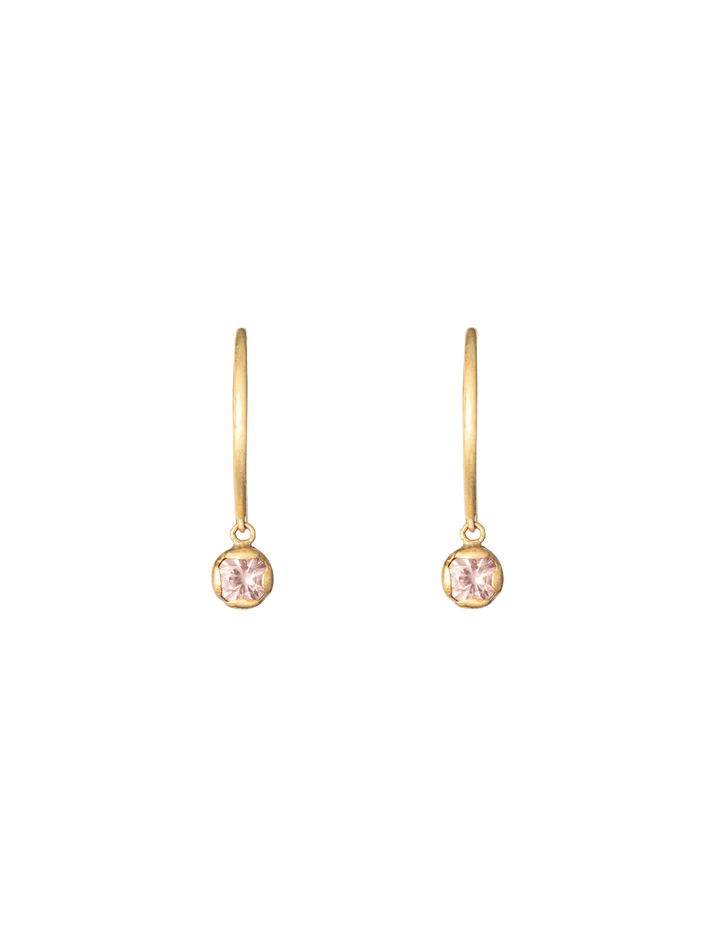 Peach sapphire parisa earrings