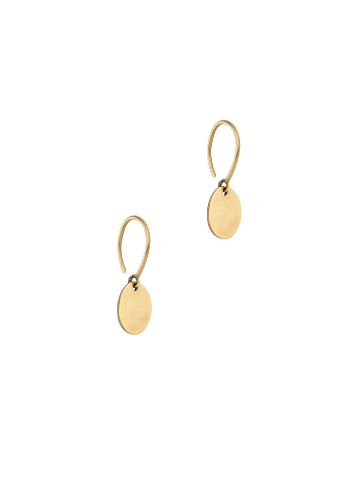 Pure disc hook earrings