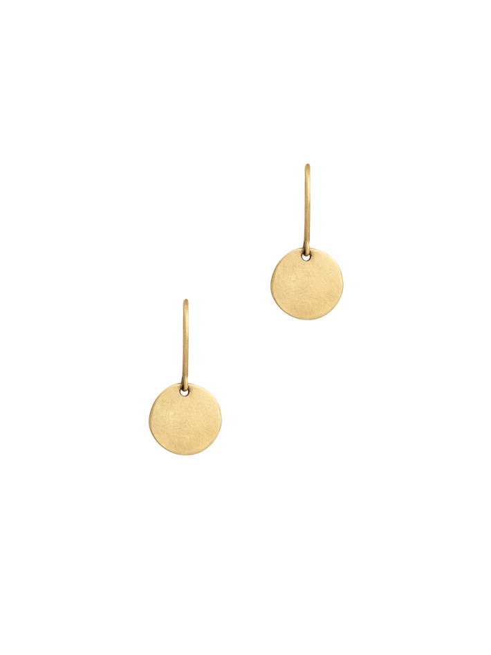 Pure disc hook earrings