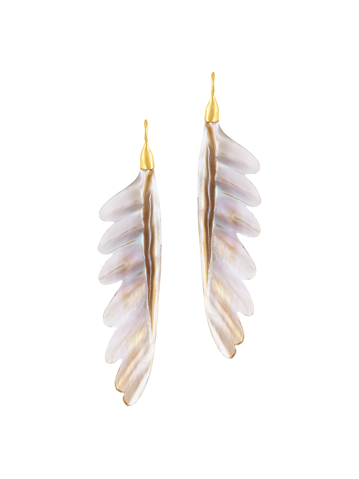 Trade wind earrings in mother of pearl photo