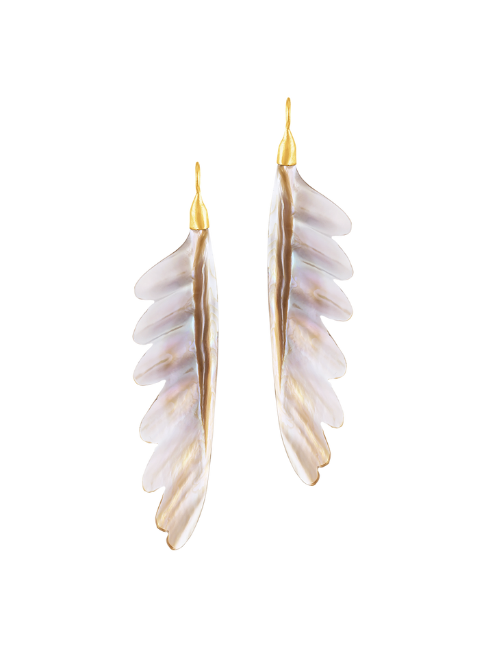 Trade wind earrings in mother of pearl