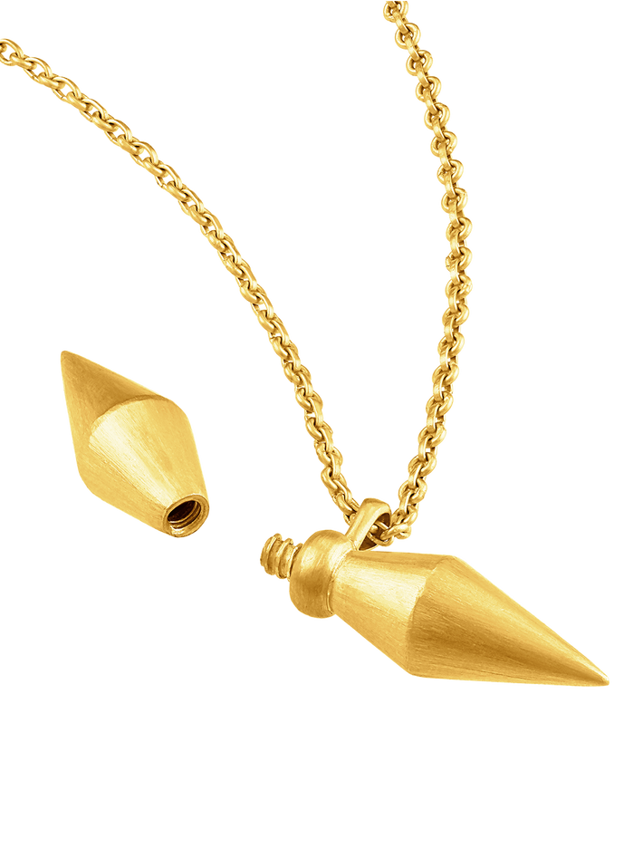 Seed vessel pendant in 22kt gold