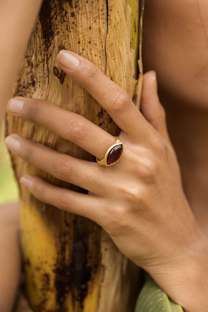 Seed ring in garnet