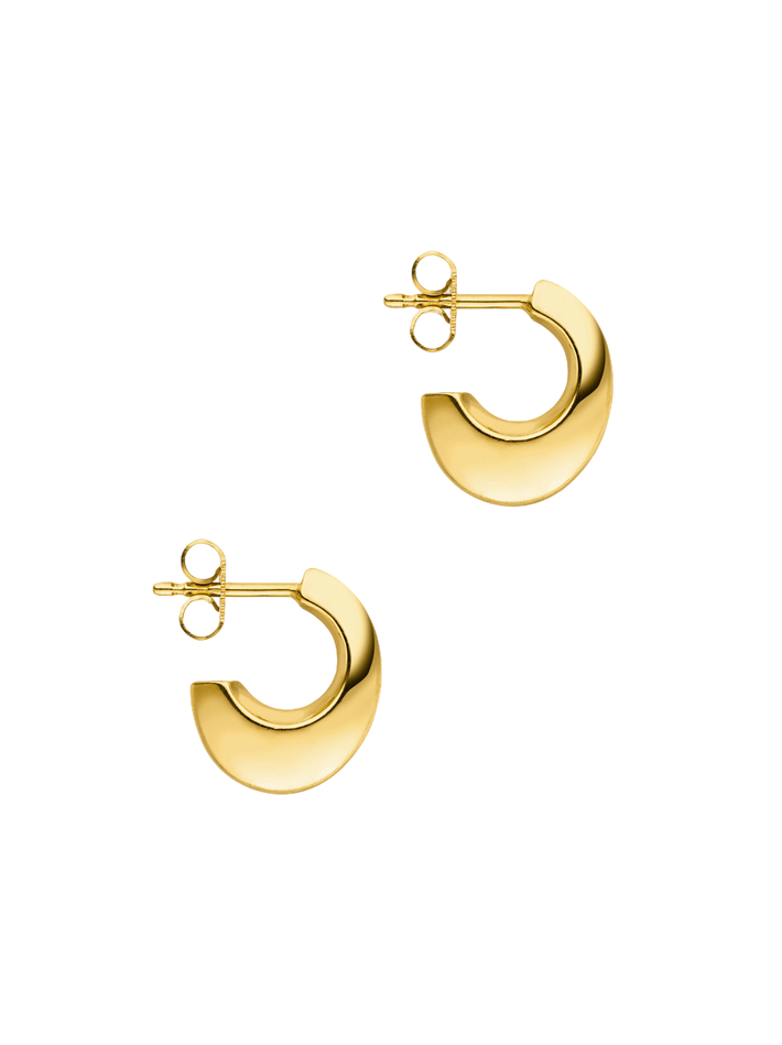 Crescent hoop earrings