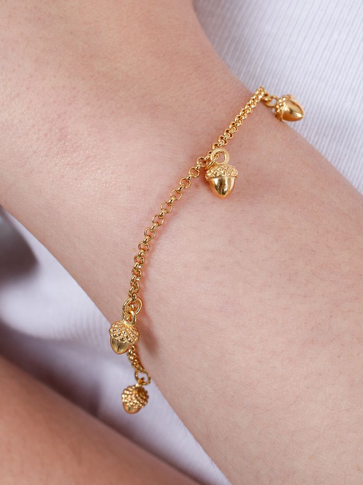 Acorn charm bracelet