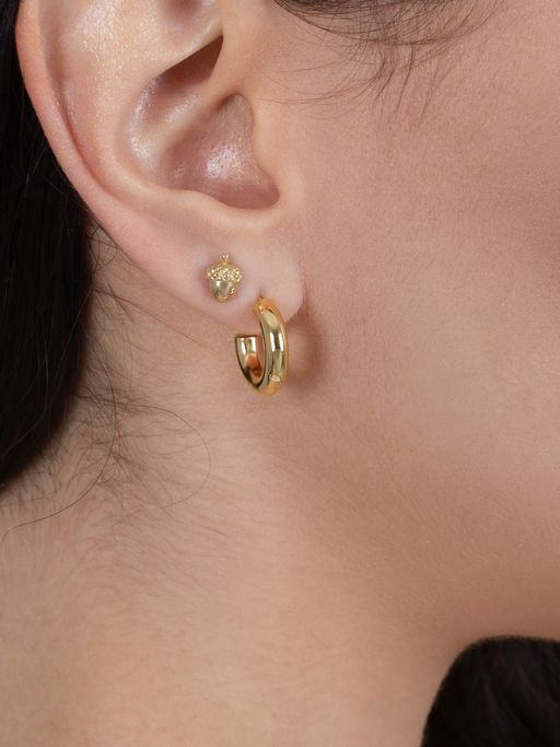 Acorn stud earrings 18k photo