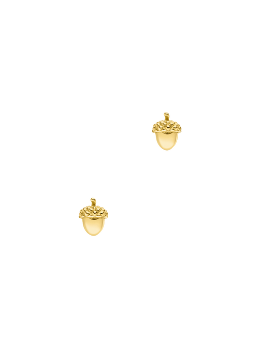 Acorn stud earrings 18k photo