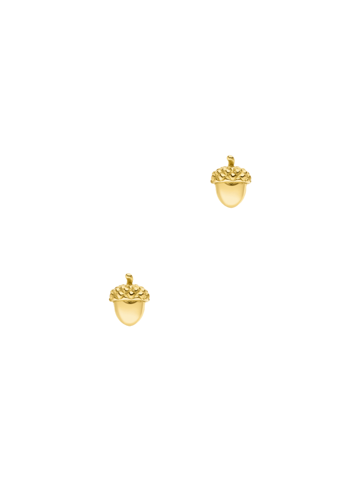 Acorn stud earrings 18k