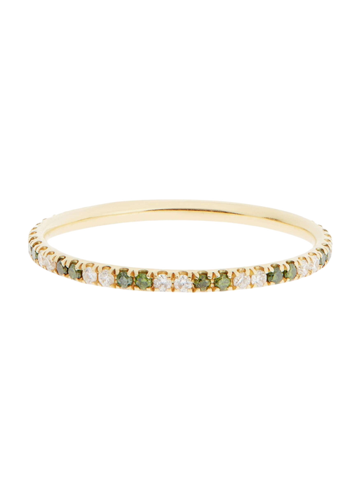 Thread Band Stripes Green And White Diamonds photo