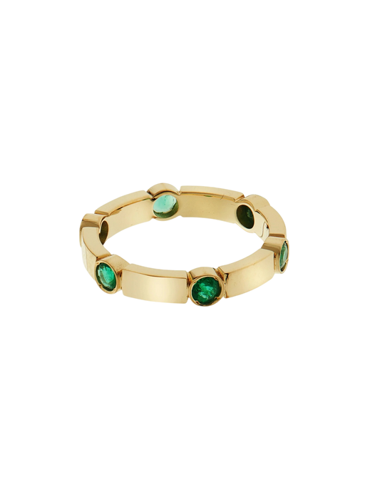Stepping Stones Stream Ring With Emeralds photo