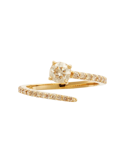 Grass Seed Ring With Champagne Diamonds photo