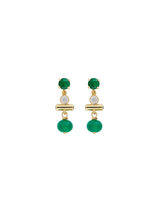 Mini Emerald Edge Earrings photo