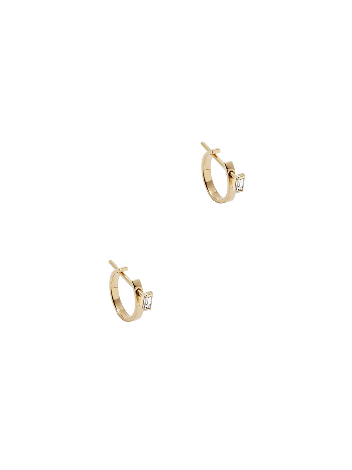 Chikka medium earrings with baguette pins