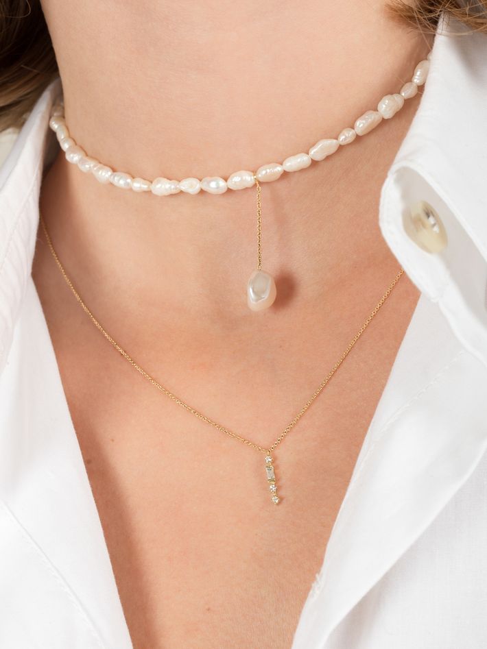 Mermaid pearl choker