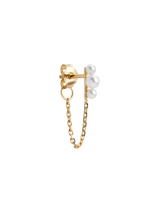 Mermaid pearl chain earring photo