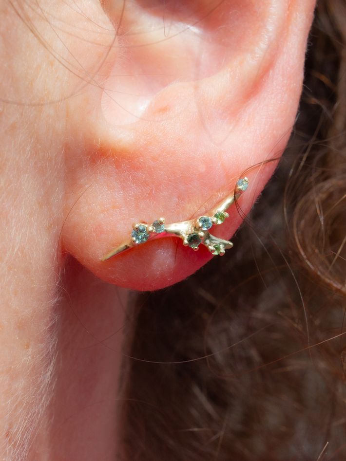 Tourmaline antheia ear climber