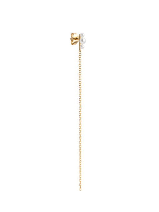 Mermaid pearl long chain earring photo