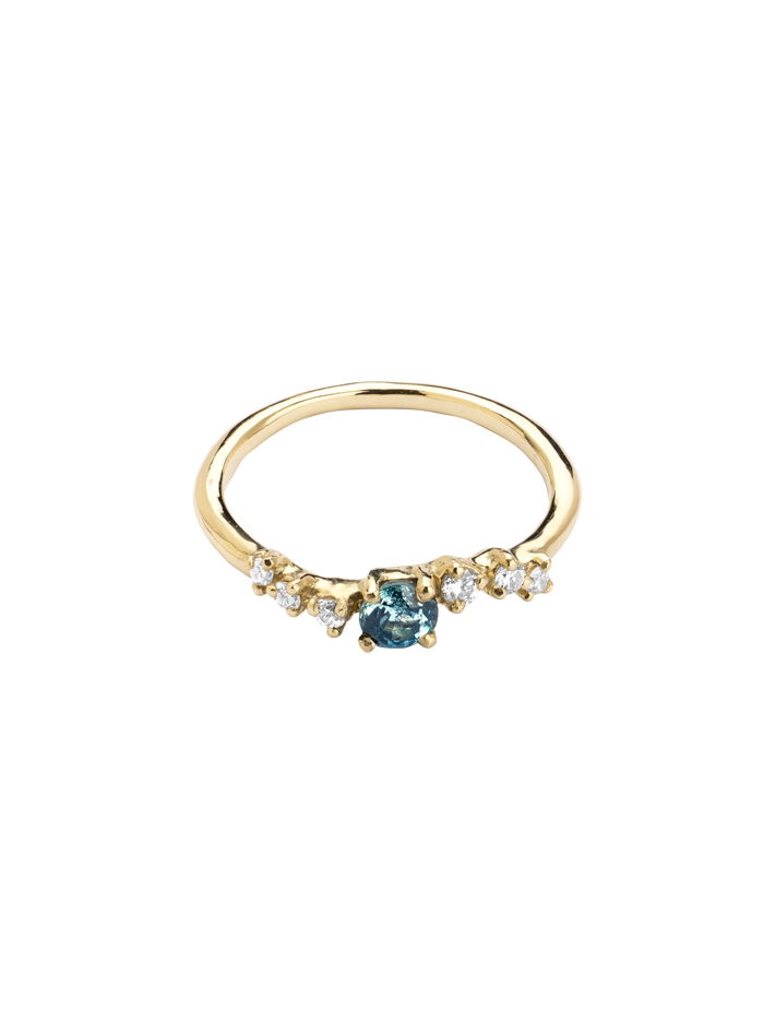 Namika teal sapphire ring