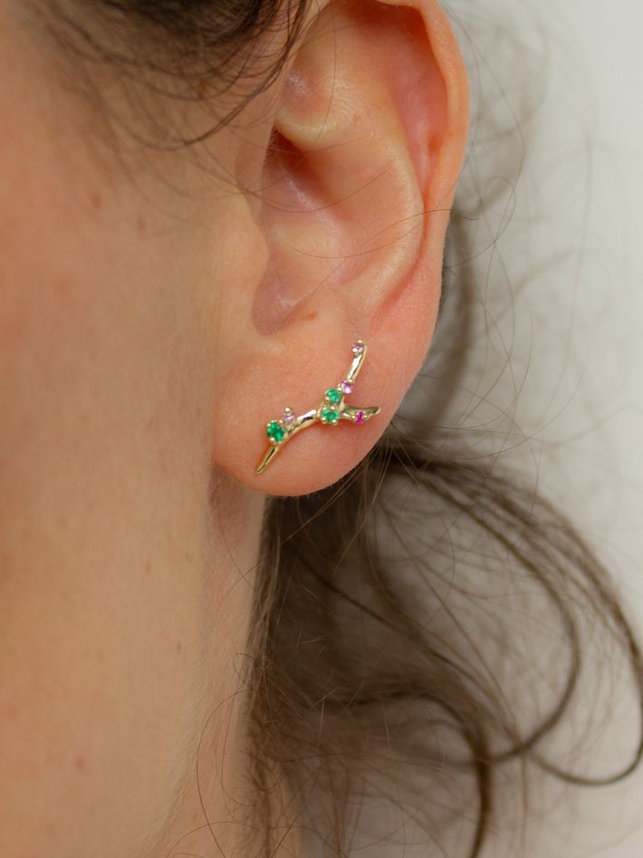 Emerald antheia ear climber